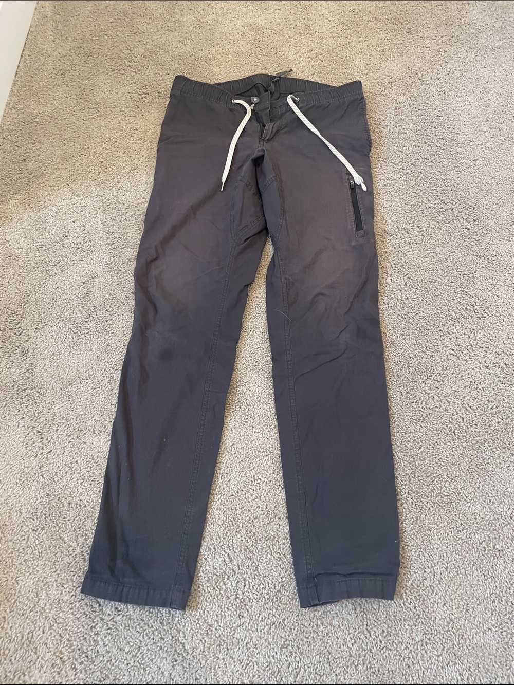 Vuori Black Jogger Pants with White Drawstring